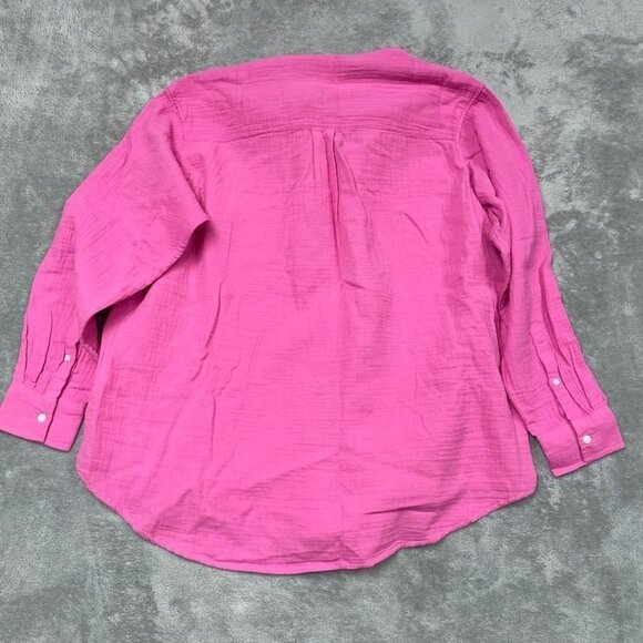 Gap Long Sleeve Pink Button-Up Shirt L 100% Cotton Lightweight d0829 - Picture 8 of 9